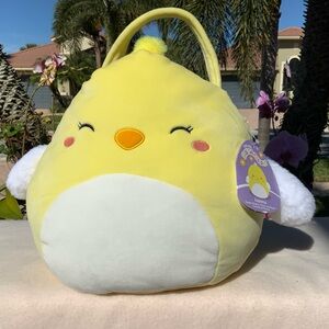 NWT Squishmallows Ivanna Chick Easter Basket Plush 2025 Jazwares Yellow SoftToy